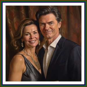 Pintura personalizada romântica ideal para ele. Pintura | Desenho | Retrato | Retratos a óleo de um homem e uma mulher a posar para um retrato